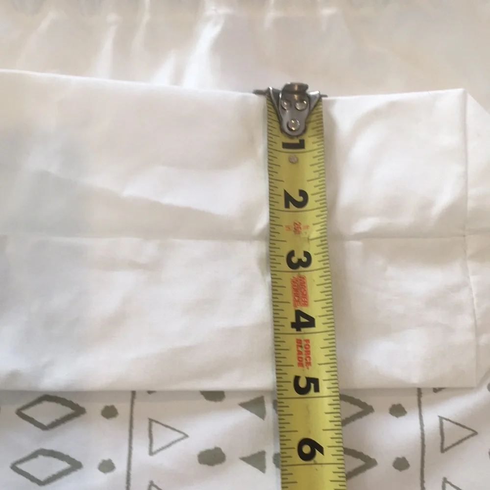 New Chanel White Cotton Drawstring Pouch Dust Bag Storage Bag